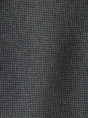 Charcoal Grey Regular Fit Puppytooth Fabric Suit Waistcoat - Image 10 of 11