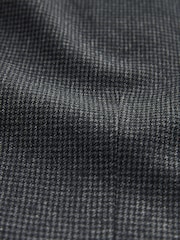 Charcoal Grey Regular Fit Puppytooth Fabric Suit Waistcoat - Image 9 of 11