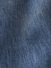 Navy Tailored Fit Linen Blend Suit: Trousers - Image 7 of 8