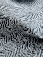 Blue Slim Fit Linen Blend Suit Jacket - Image 12 of 13