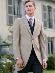 Neutral Slim Morning Suit Jacket - Image 1 of 14