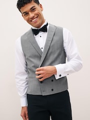 Light Grey Check Signature Italian Wool Morning Suit Waistcoat - Image 1 of 7