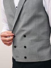 Light Grey Check Signature Italian Wool Morning Suit Waistcoat - Image 3 of 7