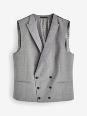 Light Grey Check Signature Italian Wool Morning Suit Waistcoat - Image 4 of 7