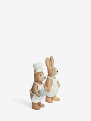 Set of 2 Cooking Chef Bertie Bear and Rosie Rabbit Cooking Ornaments - Image 3 of 4