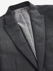 Charcoal Grey Herringbone Signature Empire Mills British Fabric Morning Suit Jacket - Image 10 of 15