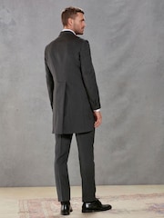 Charcoal Grey Herringbone Signature Empire Mills British Fabric Morning Suit Jacket - Image 5 of 15