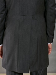 Charcoal Grey Herringbone Signature Empire Mills British Fabric Morning Suit Jacket - Image 8 of 15