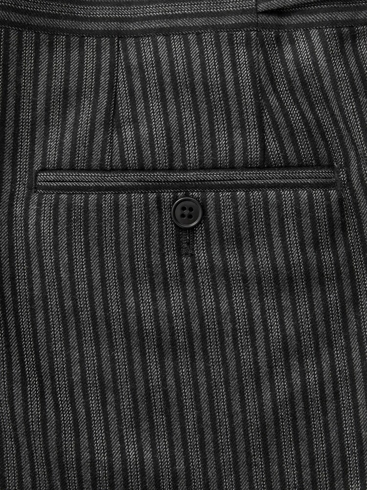 Bande grise - Pantalon de costume Empire Mills en tissu britannique en tissu britannique rayé - Image 13 of 14
