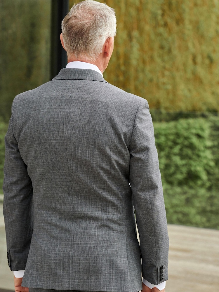 Grey Signature British Fabric Textured Suit: Jacket - Image 2 of 10
