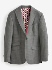Grey Signature British Fabric Textured Suit: Jacket - Image 6 of 10