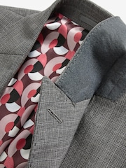 Grey Signature British Fabric Textured Suit: Jacket - Image 9 of 10