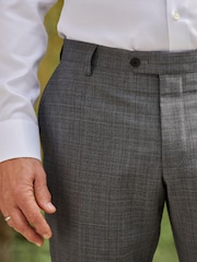 Grey Signature British Fabric Textured Suit: Trousers - Image 4 of 8