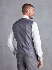 Grey Signature British Fabric Textured Suit Waistcoat - Image 3 of 9