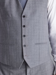 Grey Signature British Fabric Textured Suit Waistcoat - Image 5 of 9