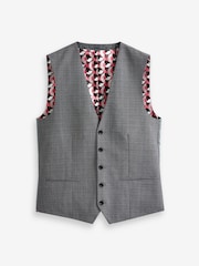 Grey Signature British Fabric Textured Suit Waistcoat - Image 6 of 9