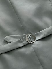 Grey Signature British Fabric Textured Suit Waistcoat - Image 7 of 9