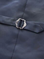 Bright Blue Tailored Signature Marzotto Italian Fabric Check Suit Waistcoat - Image 10 of 11