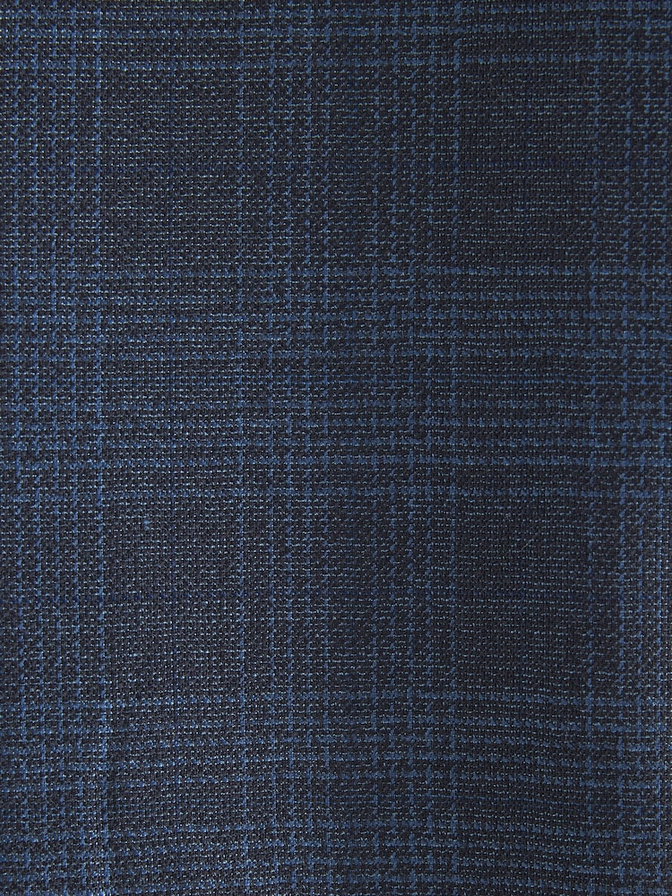 Bright Blue Tailored Signature Marzotto Italian Fabric Check Suit Waistcoat - Image 11 of 11