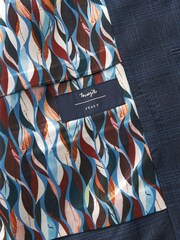 Bright Blue Tailored Signature Marzotto Italian Fabric Check Suit Waistcoat - Image 8 of 11