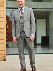Hellgrau - Empire Mills Signature Karierter Anzug aus britischem Material in Tailored Fit: Jacke, Hellgrau - Bild 2 von 13
