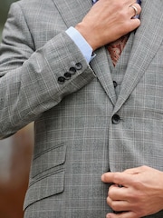 Hellgrau - Empire Mills Signature Karierter Anzug aus britischem Material in Tailored Fit: Jacke, Hellgrau - Bild 5 von 13