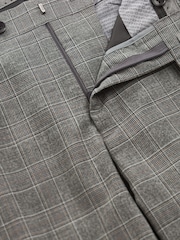 Light Grey Tailored Signature Empire Mills British Fabric Check Suit Trousers - Image 10 of 11