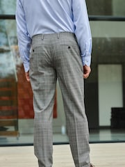 Light Grey Tailored Signature Empire Mills British Fabric Check Suit Trousers - Image 2 of 11