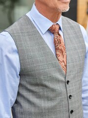 Light Grey Tailored Signature Empire Mills British Fabric Check Suit Waistcoat - Image 5 of 11