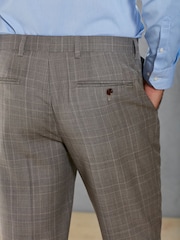 Neutral Signature British Fabric Check Regular Fit Suit Trousers - Image 6 of 11