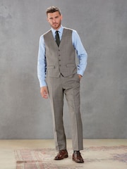 Neutral Signature British Fabric Check Regular Fit Suit Waistcoat - Image 2 of 11