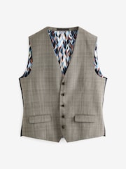 Neutral Signature British Fabric Check Regular Fit Suit Waistcoat - Image 5 of 11