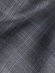 Charcoal Grey Slim Signature Marzotto Italian Fabric Check Suit Trousers - Image 11 of 11