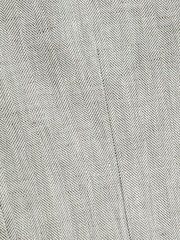 Grey Slim Fit Signature Nova Fides Italian Linen Suit Jacket - Image 7 of 8