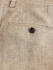 Stone Natural Signature Italian Linen Slim Fit Suit: Trousers - Image 4 of 6