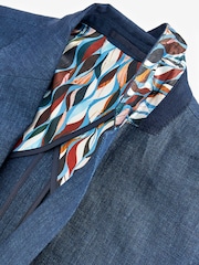 Blue Signature Leomaster Italian Linen Slim Fit Suit Jacket - Image 9 of 12