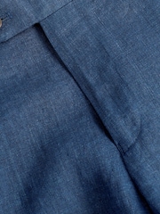 Blue Signature Italian Linen Slim Fit Suit: Trousers - Image 7 of 9