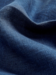 Blue Signature Italian Linen Slim Fit Suit: Trousers - Image 8 of 9