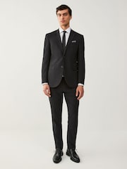 Black Slim Fit Essential Suit Jacket - Image 2 of 12