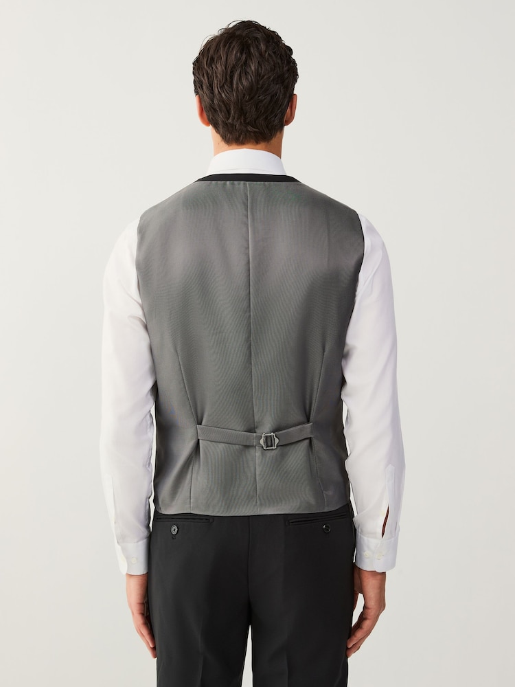 Noir - Coupe classique Essentiel Costume Gilet - Image 3 of 9