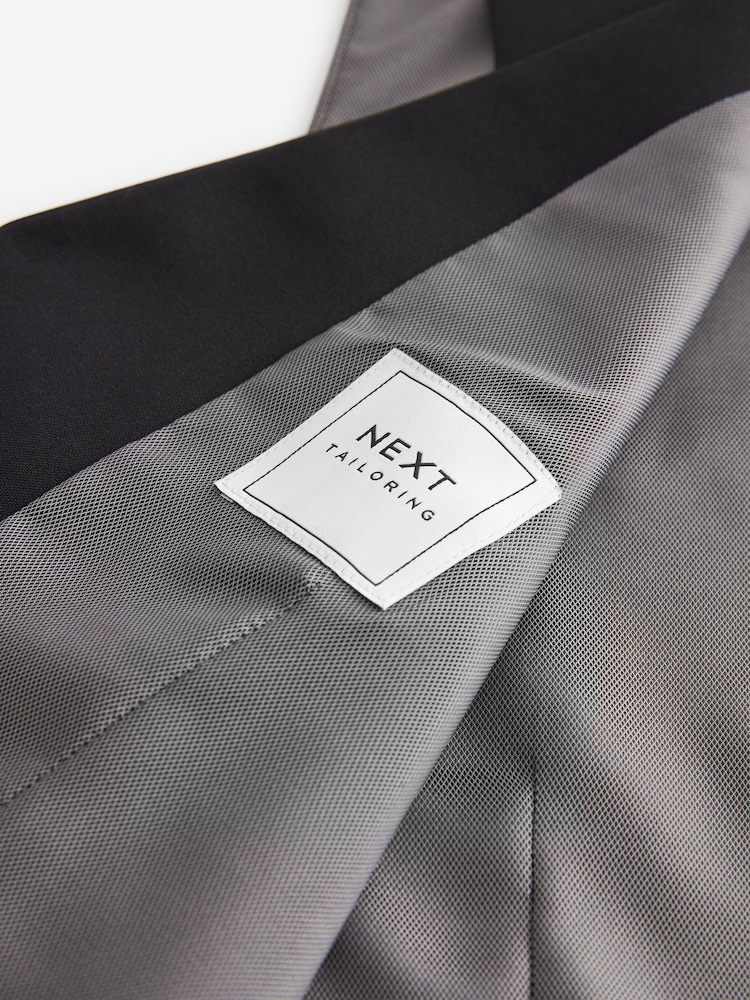Noir - Coupe classique Essentiel Costume Gilet - Image 8 of 9