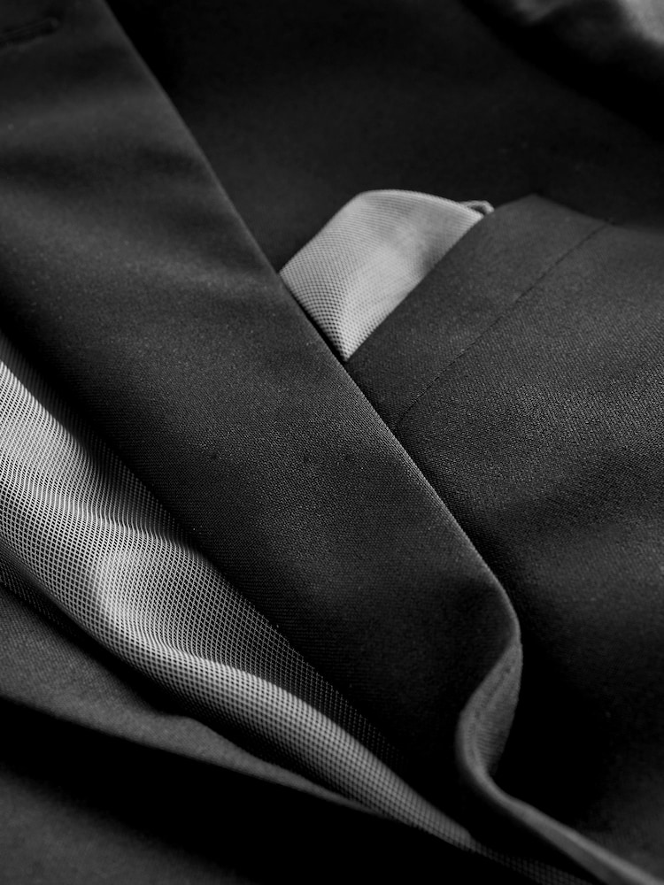 Noir - Ajustement régulier - Veste de costume Essential - Image 12 of 13