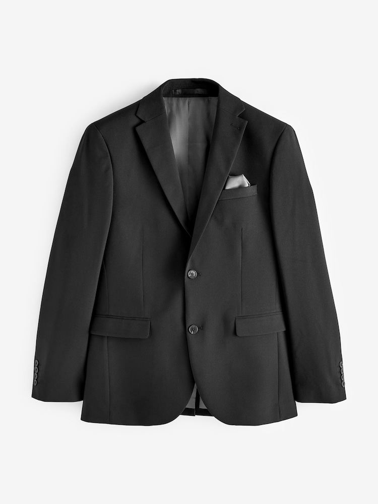 Noir - Ajustement régulier - Veste de costume Essential - Image 7 of 13