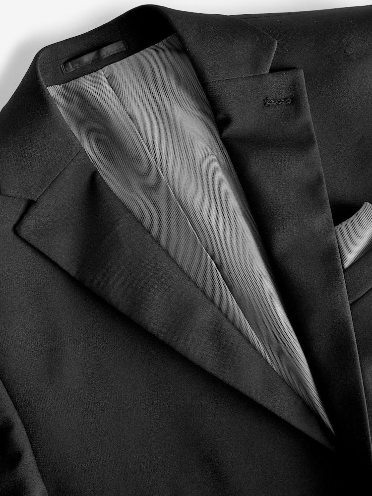 Noir - Ajustement régulier - Veste de costume Essential - Image 8 of 13