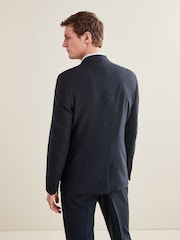 Navy Blue Slim Fit Essential Suit Jacket - Image 3 of 9