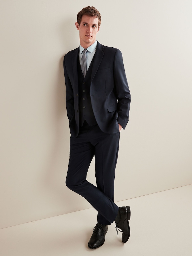Bleu marine - Slim Fit (Slim Fit) - Veste de costume Essential - Image 5 of 9