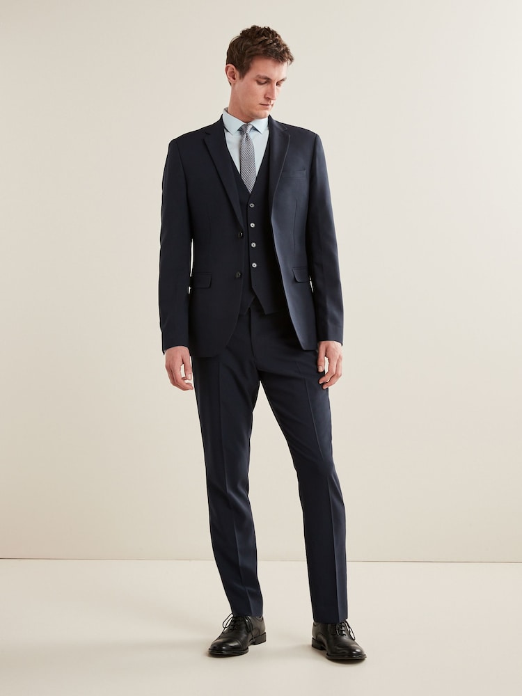 Bleu marine - Slim Fit (Slim Fit) - Pantalons de costume indispensable - Image 3 of 10