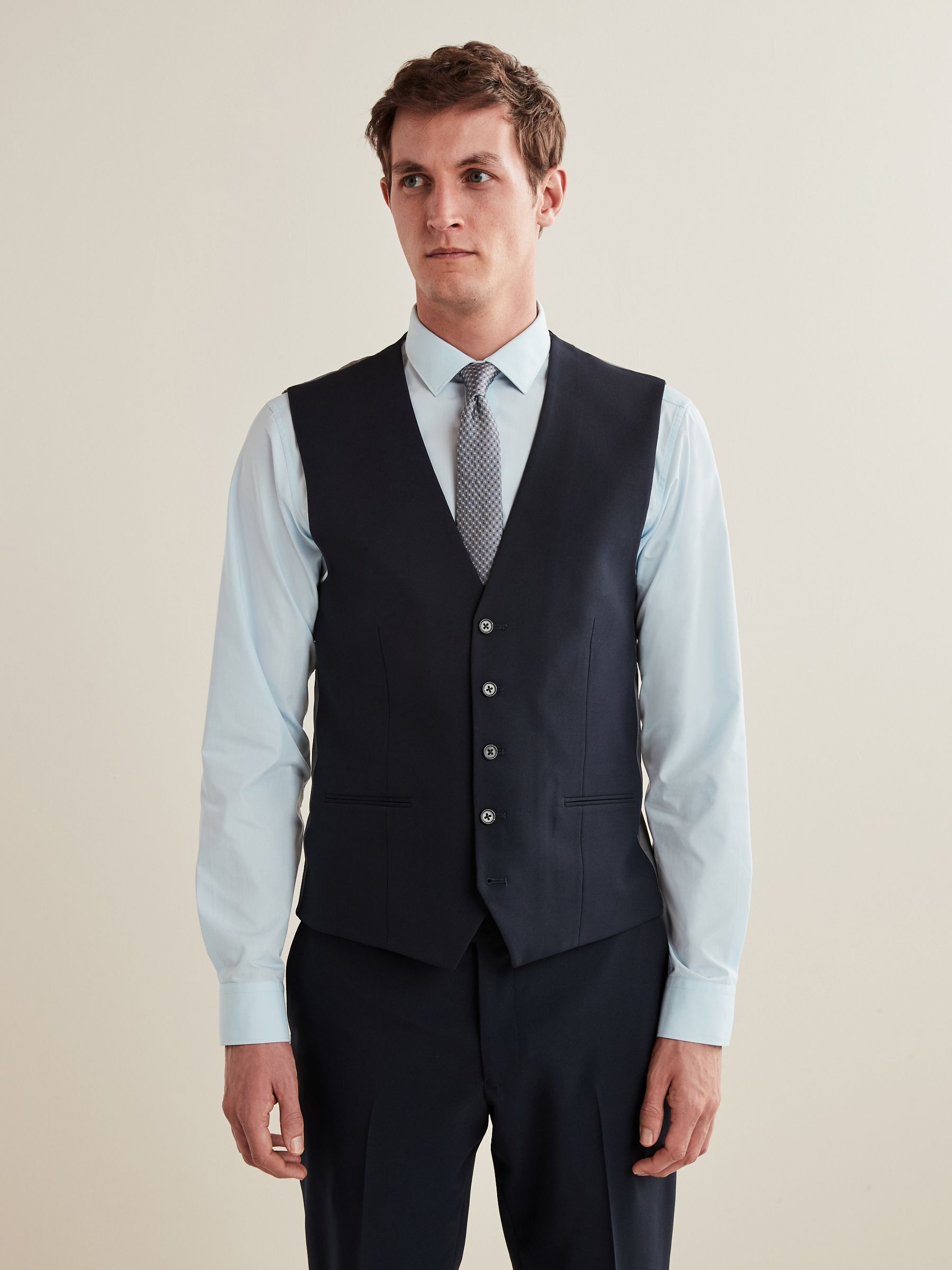 Buy Navy Blue Regular Fit Essential Suit Waistcoat from Next USA