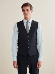 Marineblau/blau - Essential – Anzugweste in normaler Passform - Image 1 of 8