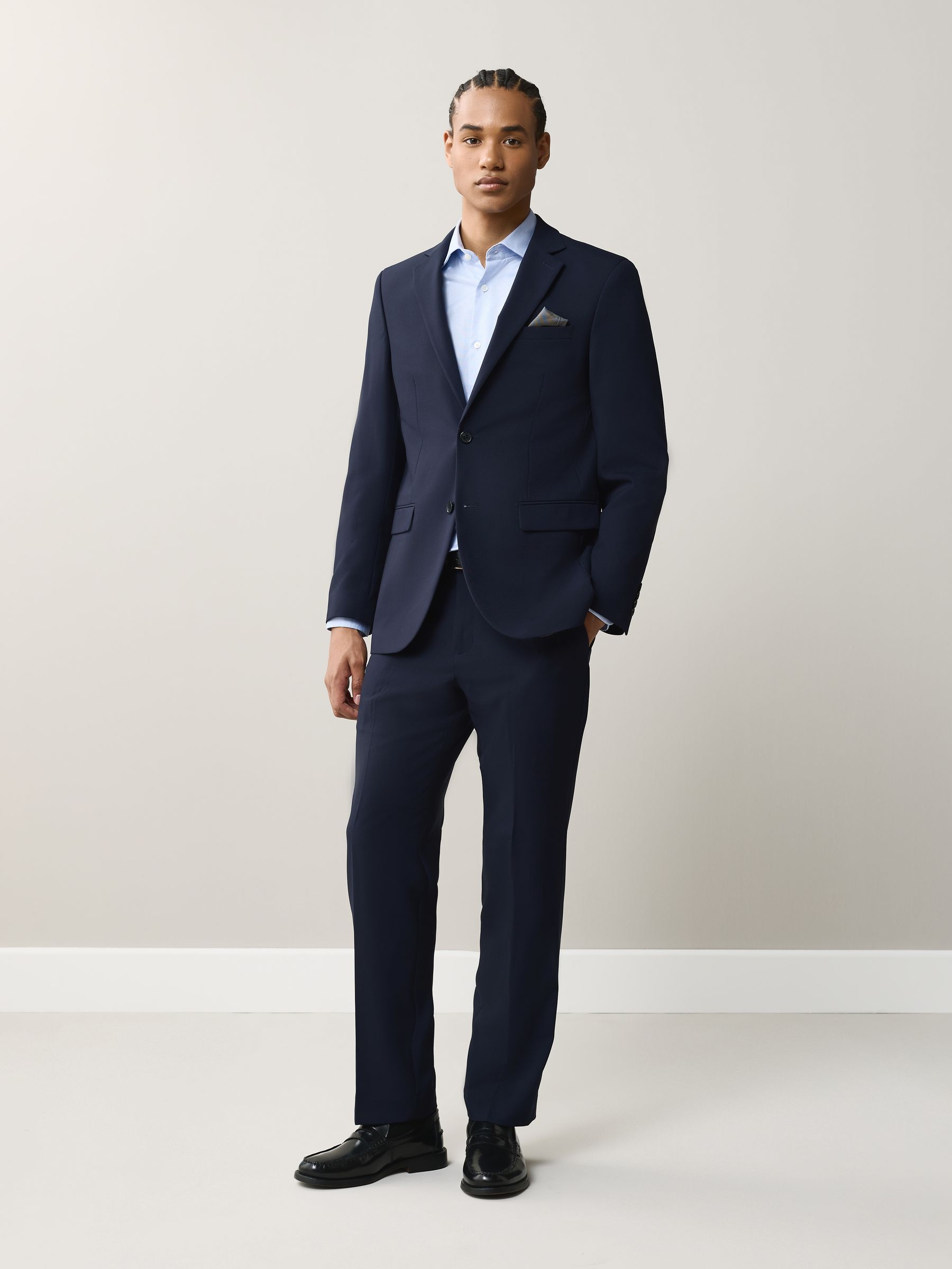 Essential Suit Pants Regular Navy Melange